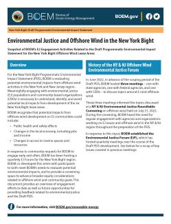 Environmental Justice and Offshore Wind in the New York Bight poster