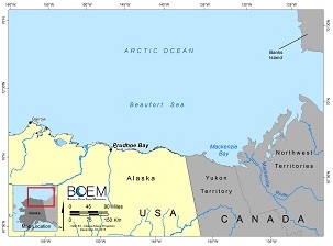 Map of the Beaufort Sea for the study area