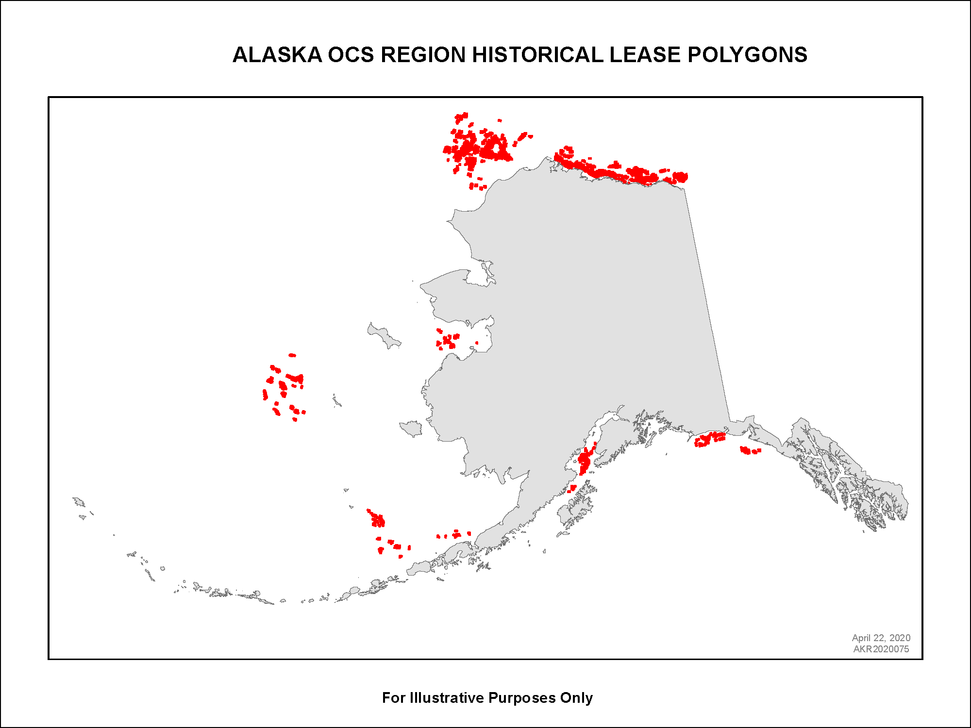 An image of the boem Alaska Region active leases GIS data file.
