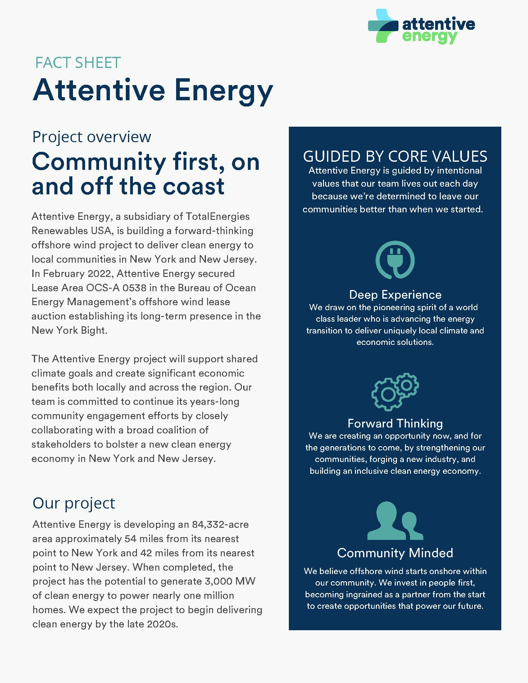 Attentive Energy Fact Sheet