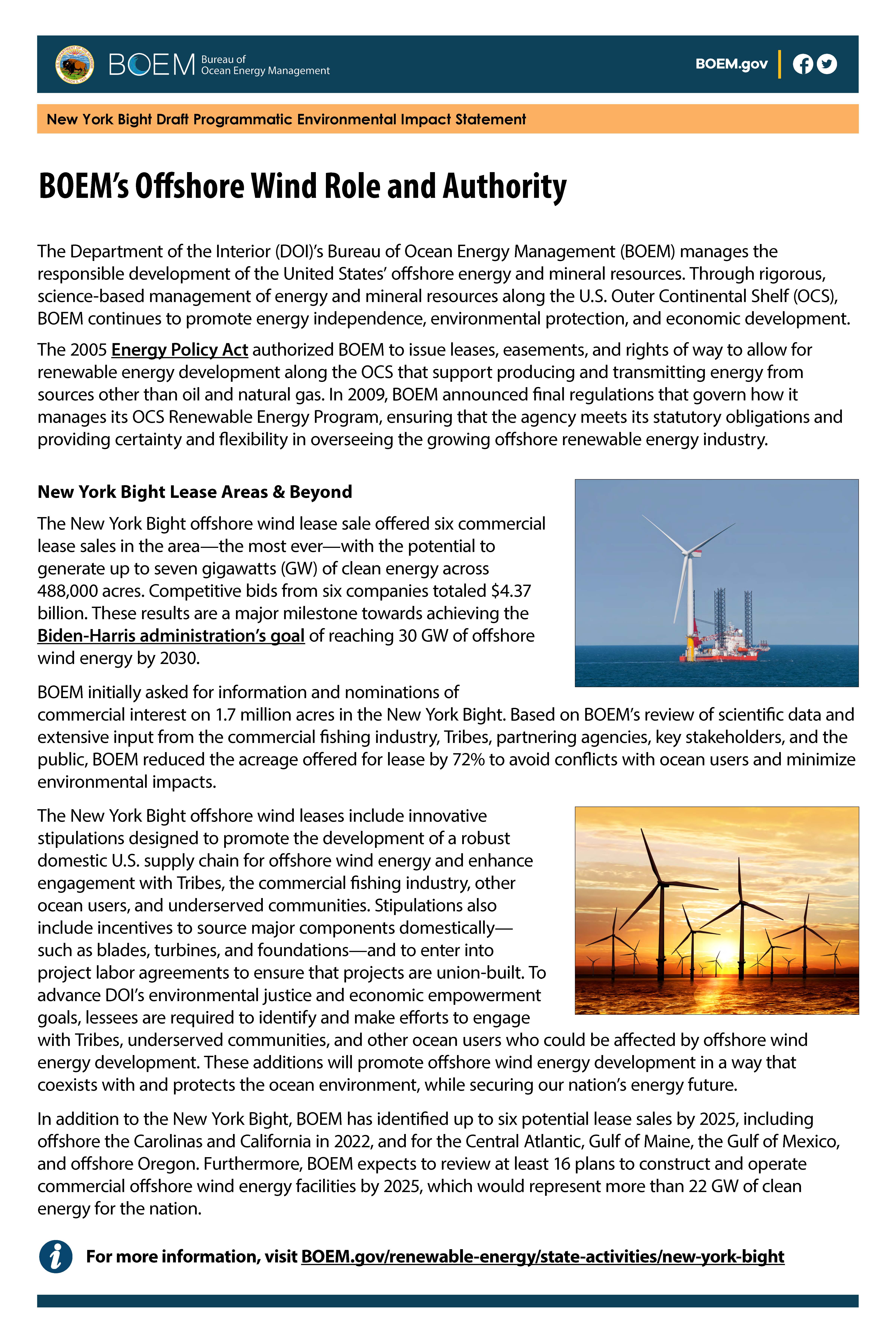 Offshore Wind Role