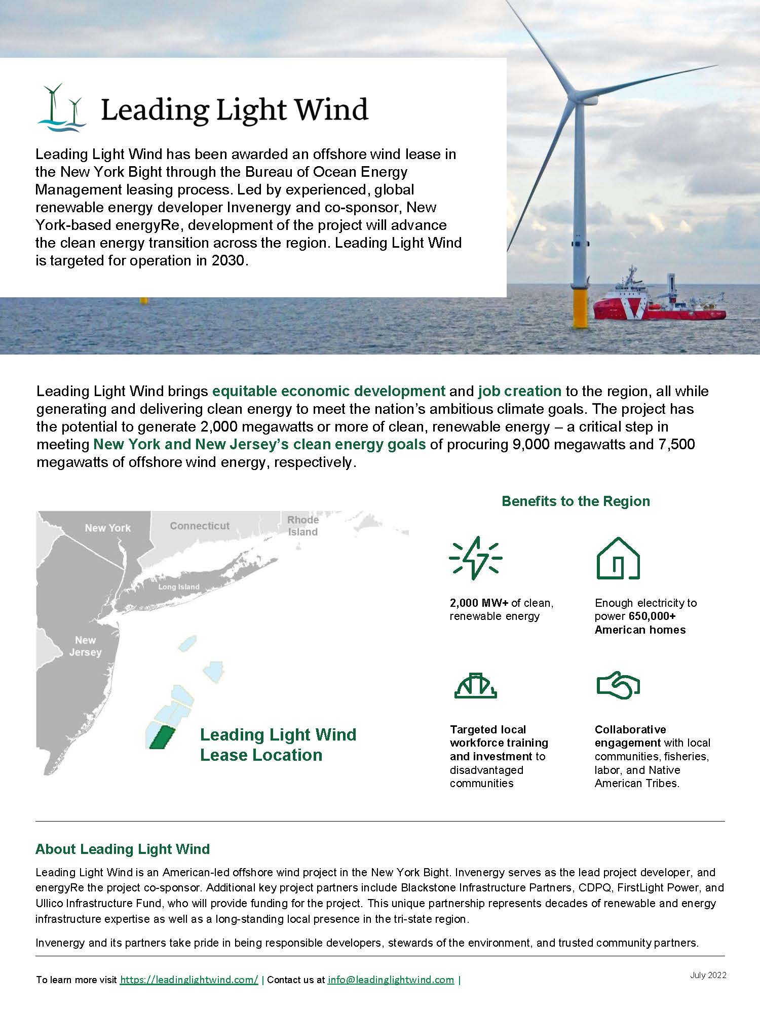 Leading Light Wind Fact Sheet
