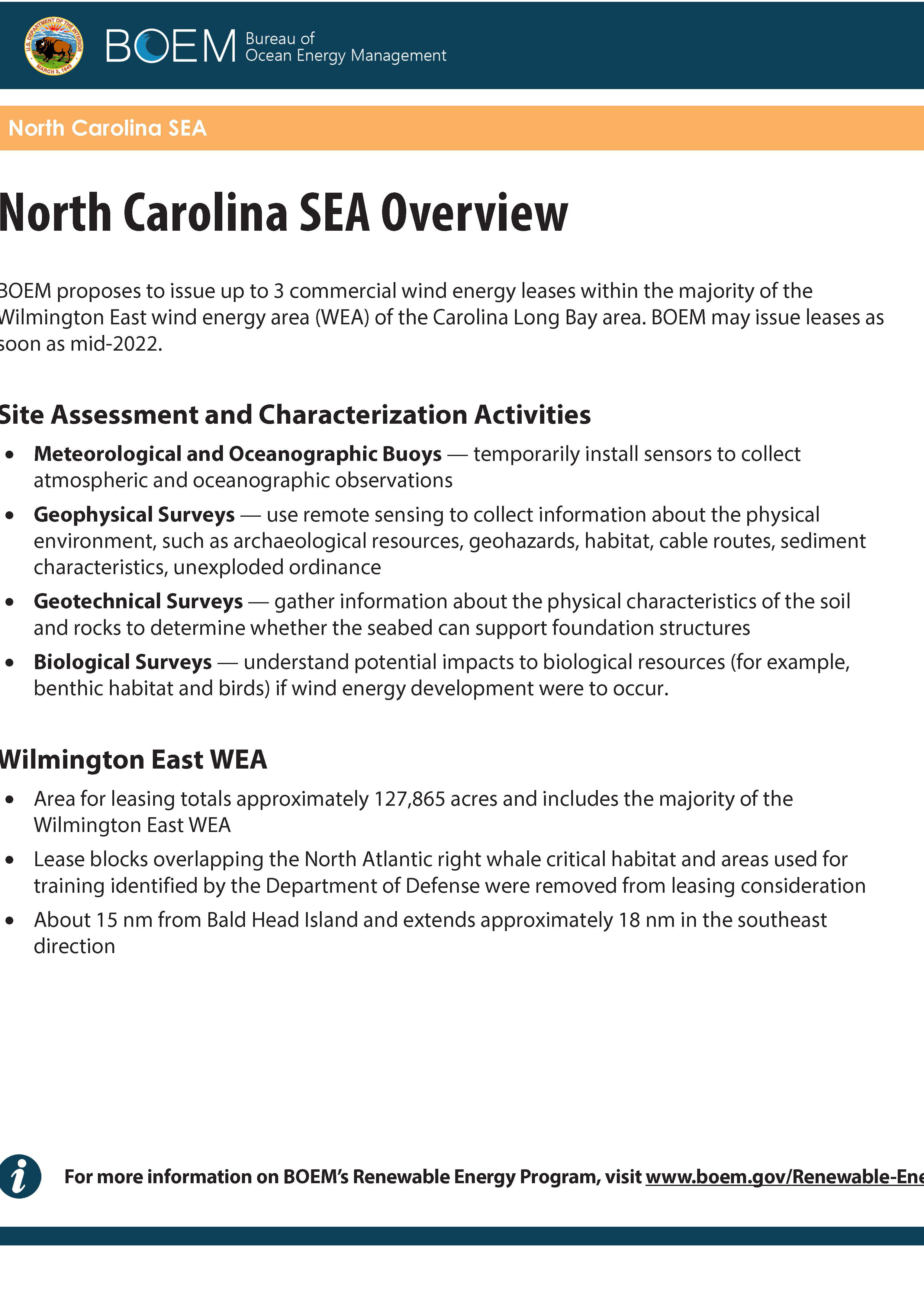 North Carolina Sea Overview