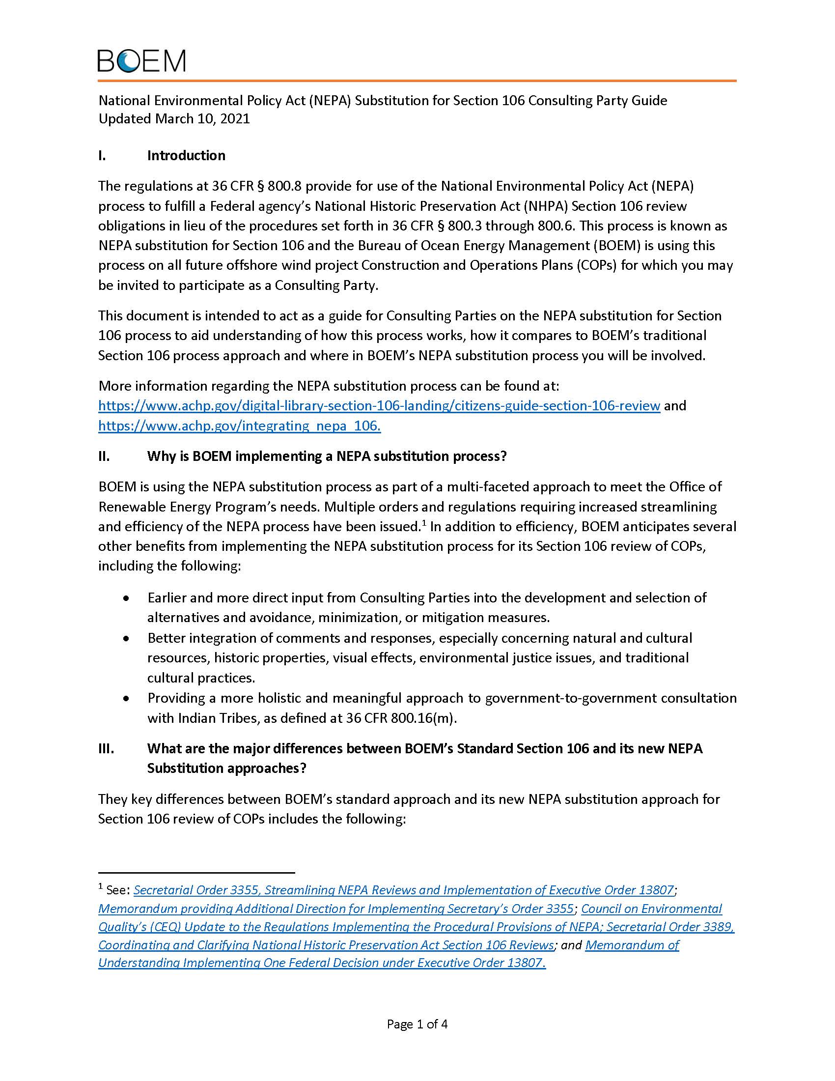 NEPA Substitution Consulting Party Guide