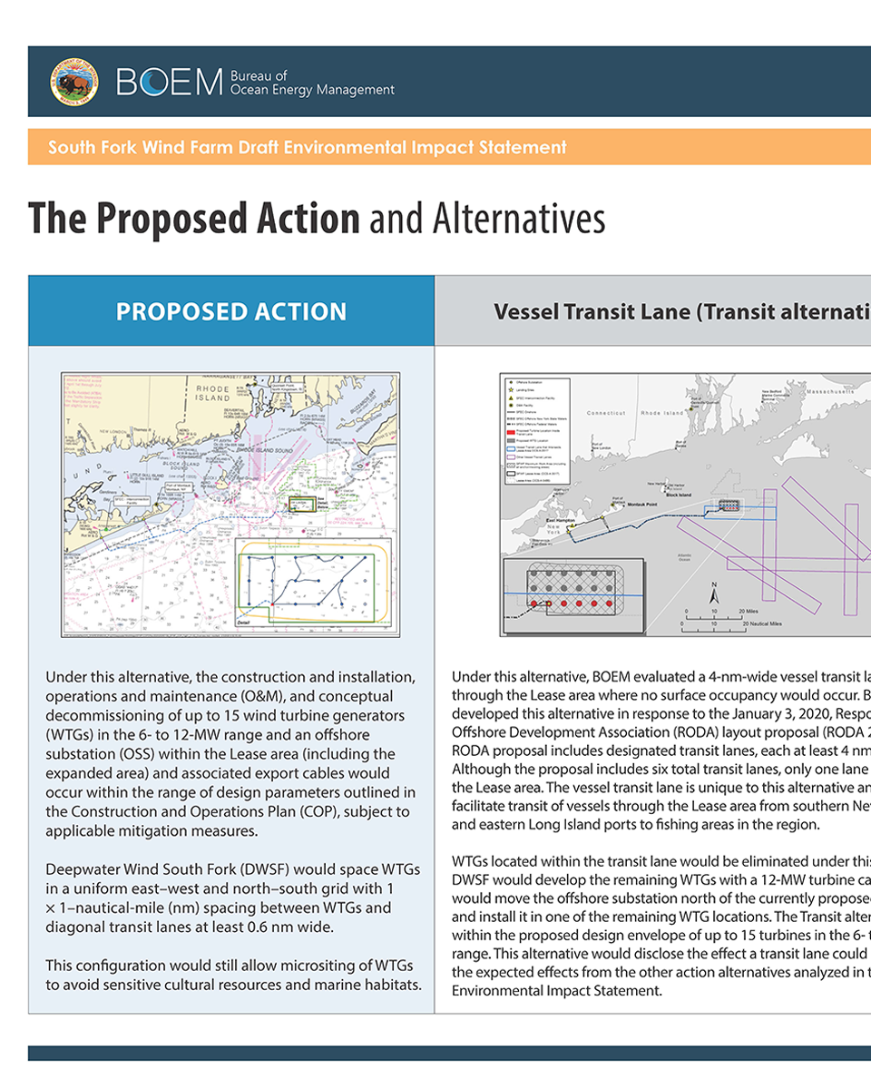 Proposed Action and Alternatives Poster