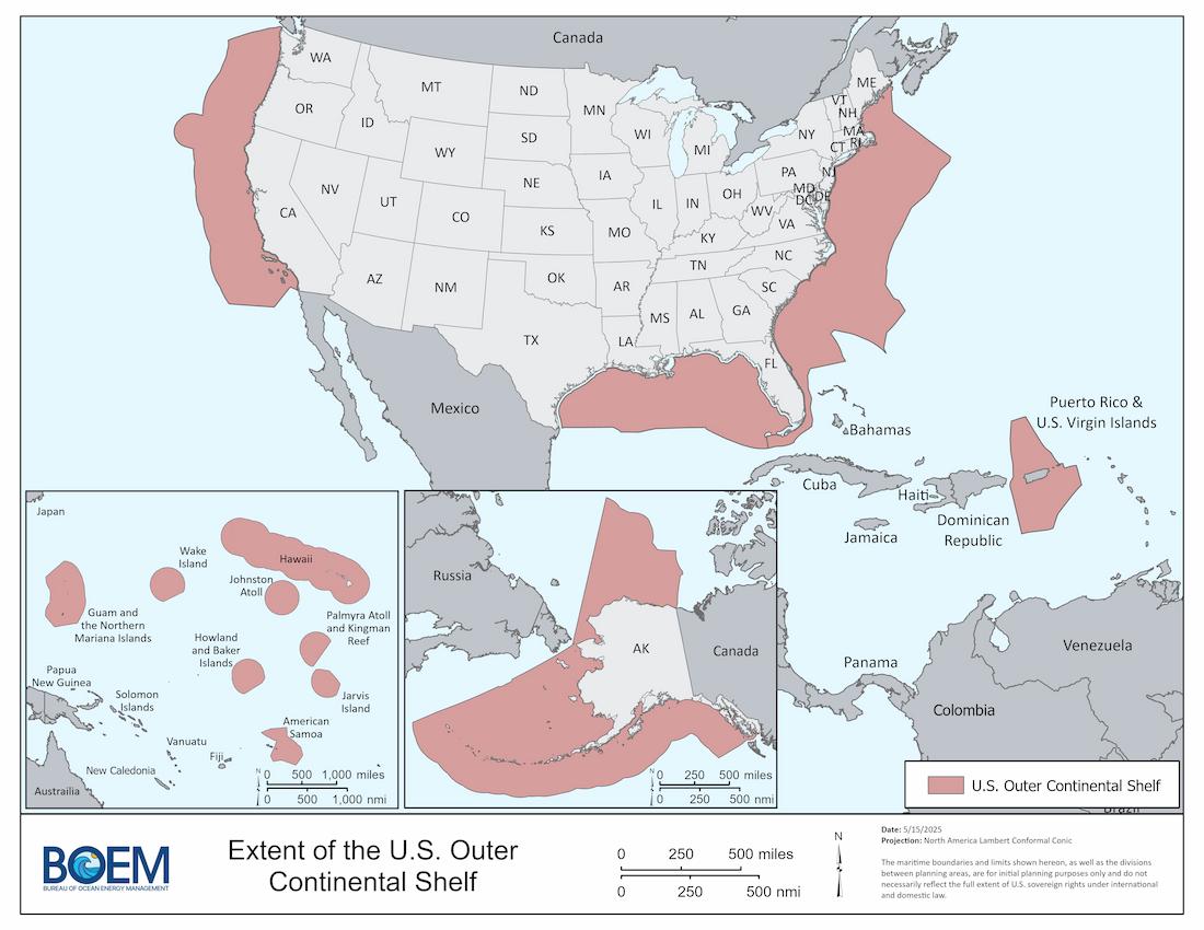 Extent of OCS Territories
