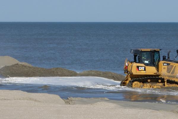 Dredging at beach