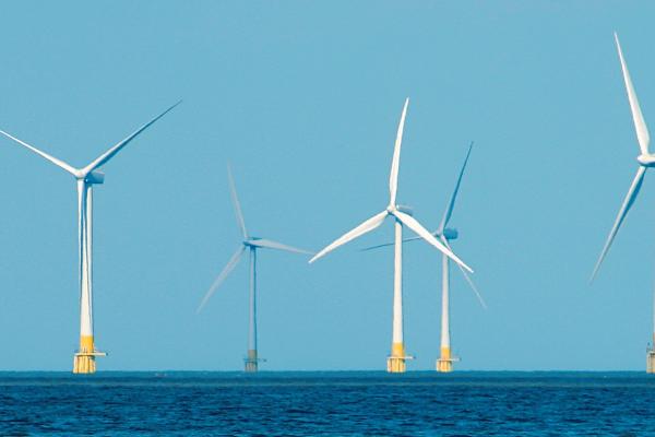 Wind farm in sea