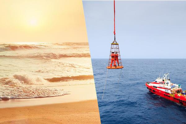 Ocean and oil rig