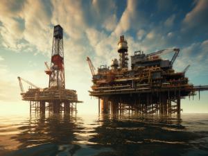 Ocean oil rig