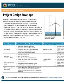Maryland Offshore Wind Project Design Envelope poster