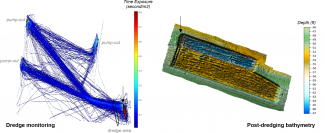 Dredge monitoring data for the Petit Bois borrow area