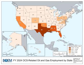 Figure FY 2024 OCS Oil and Gas Employment