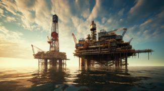 Ocean oil rig