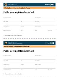 Attendance Card