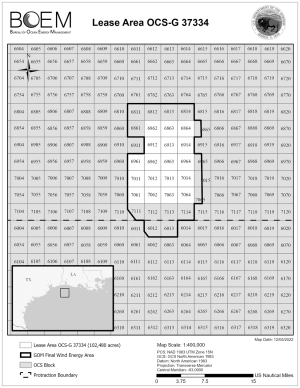Map of Lease Area OCS-G 37334