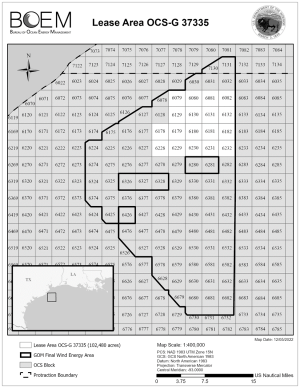 Map of Lease Area OCS-G 37335
