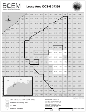 Map of Lease Area OCS-G 37336