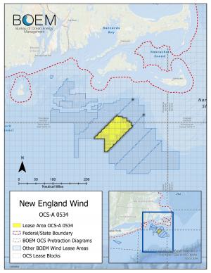 New England Wind map