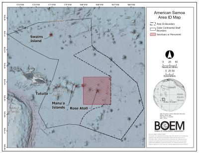 American Samoa Area Map