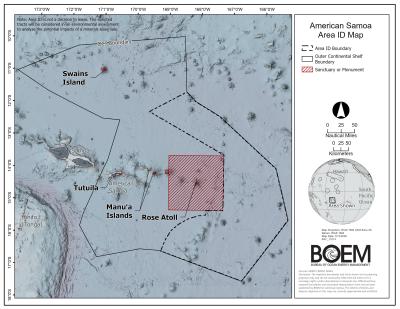 American Samoa Area ID Map, the Area ID is not a decision to lease