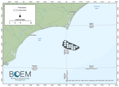 map of Carolina Long Bay WEA