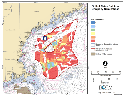 Gulf of Maine Call Nominations Hearmap