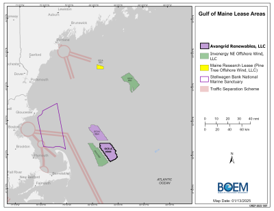 Avangrid Renewables, LLC (OCS-A 0568) Map