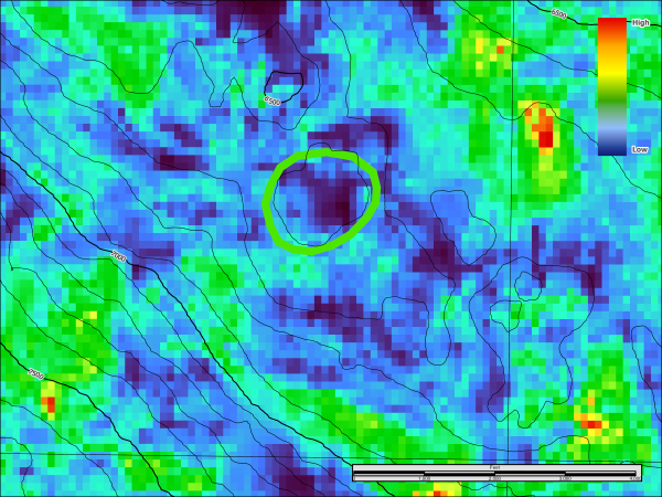 Map imagery showing mud volcanos