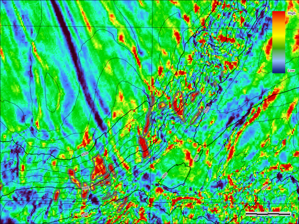 Screenshot of the imagery showing buried carbonates