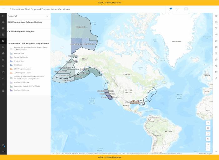 Screenshot of the online dynamic map viewer for the 11th National Program