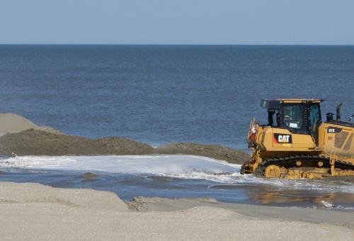 Dredging at beach