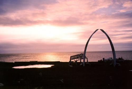 A whale bone arch in Barrow, Alaska