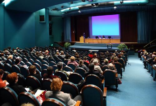 auditorium of people