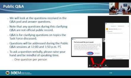 Task Force Meeting,  May 24, 2024 Public Opportunity for Clarifying Questions