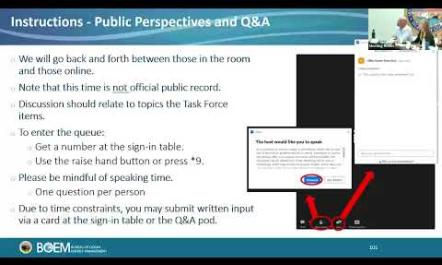 Opportunity for Public Perspectives and Questions