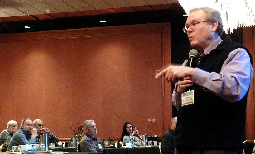 BOEM Alaska Regional Director James Kendall speaking on Traditional Knowledge; BOEM photo