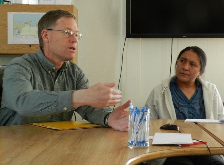 BSEE Director James Watson consult with Executive Director Doreen Lampe and other leaders of the Inupiat Community of the Arctic Slope; Photo by BSEE