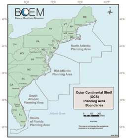 Atlantic OCS Plannning Area map
