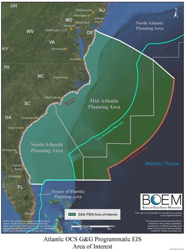 Atlantic OCS GandG Programmatic EIS Area of Interest