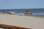 Typical pipe bringing dredged sand from the OCS to the beach
