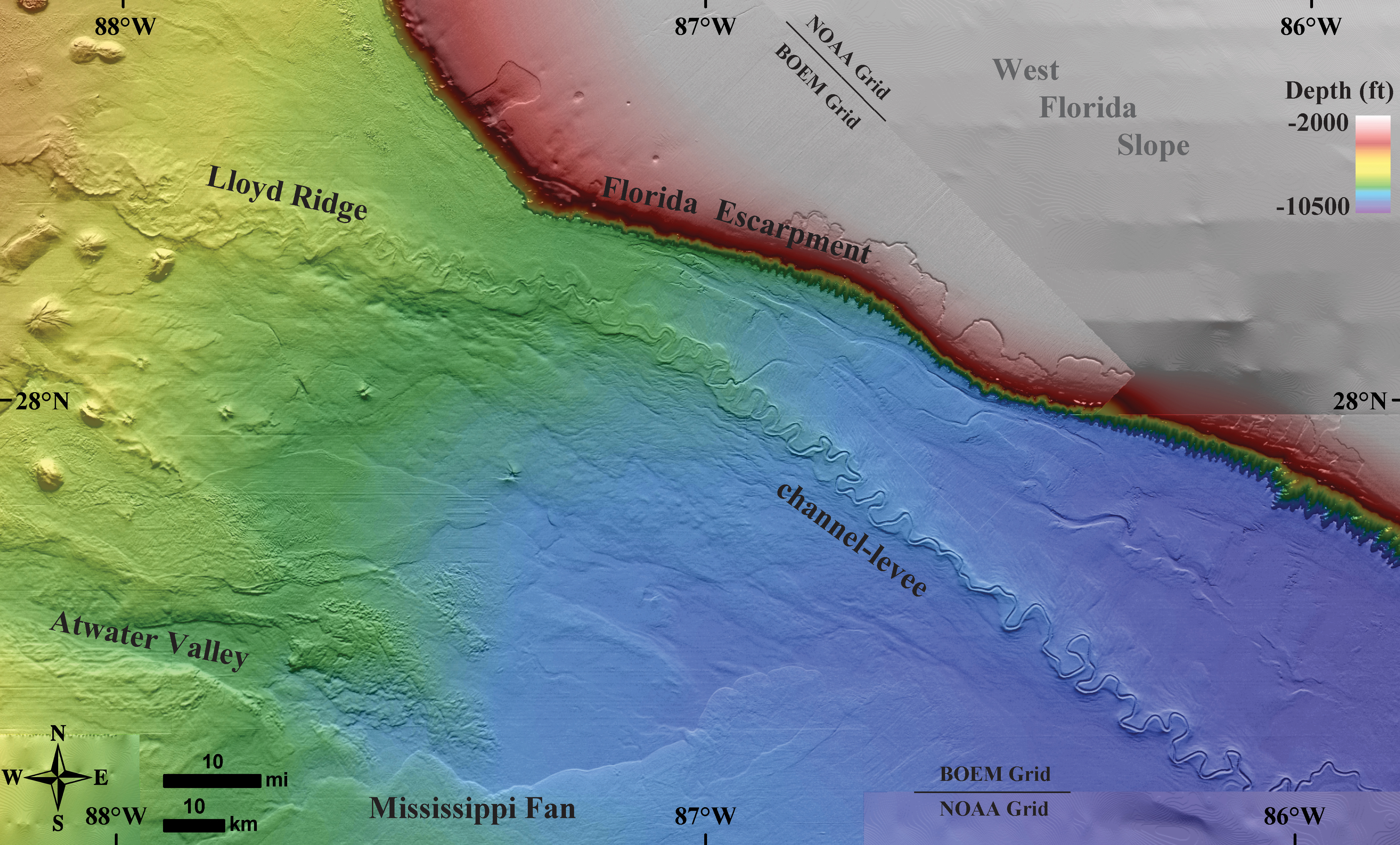 Bathymetric Chart Gulf Of Mexico