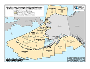 Draft Proposed Program Areas and Sale Years: Alaska