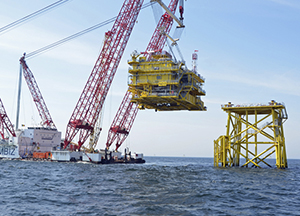 Nordsee Ost Offshore Wind Substation Installation Credit RWE