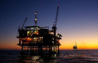 Platform Houchin at sunset