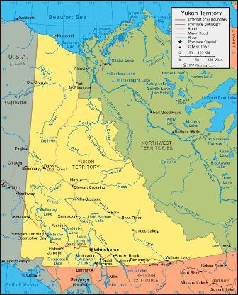 Map of Alaska Yukon Territory